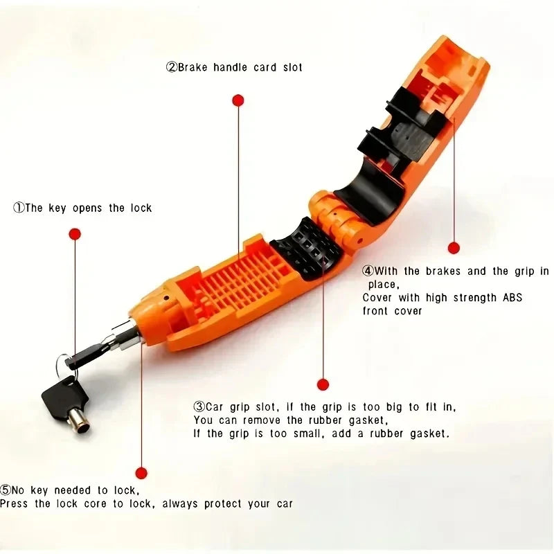 Mini Anti-Theft Handlebar Lock – Bike, Scooter & Motorcycle