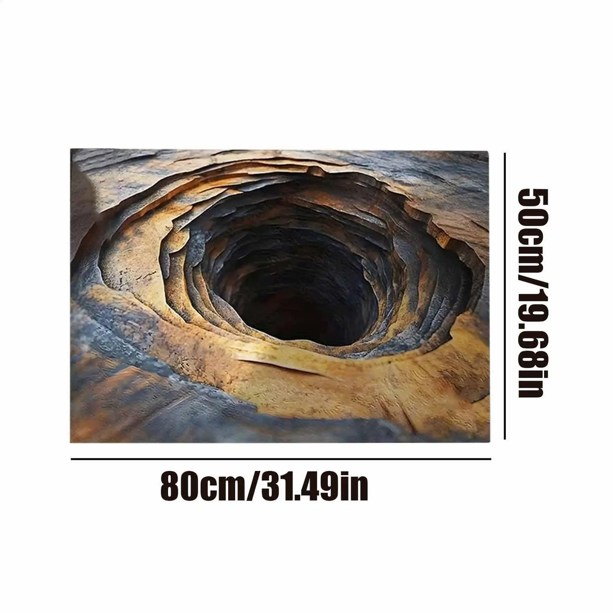 3D Optical Illusion Non-Slip Area Rug – Absorbent 50×80cm