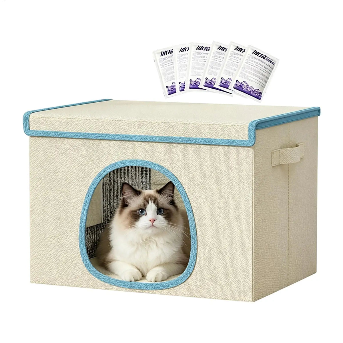 Cat & Dog Cooling House with 6 Ice Packs | Indoor Pet Cave