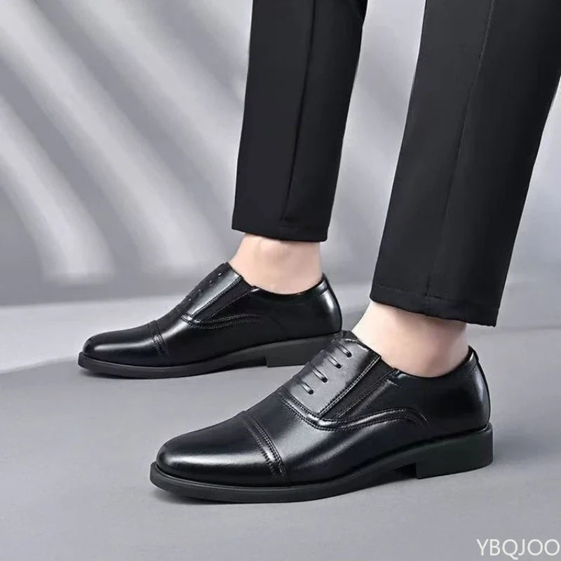 Men's Lace-Up Business Dress Shoes | Round Toe, Sizes 3–12.5