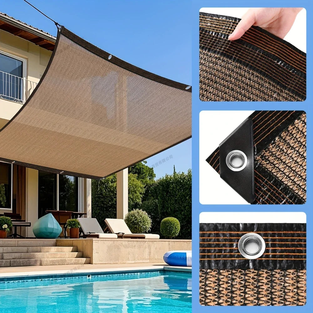 Garden Shade Cloth with Grommets | Patio Pergola Sun Cover