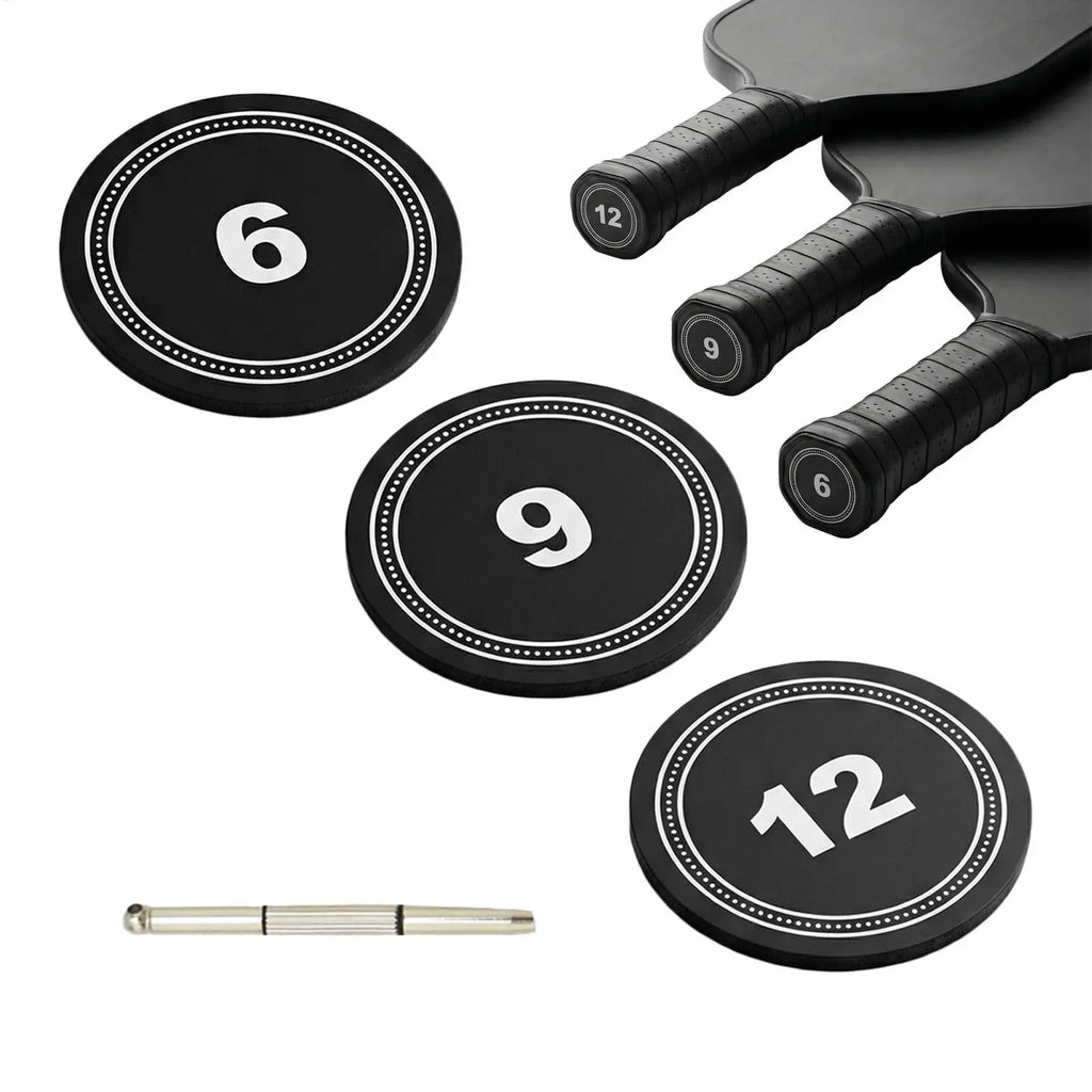 Pickleball Paddle Weighted Butt Caps – 6g 9g 12g Balance Set