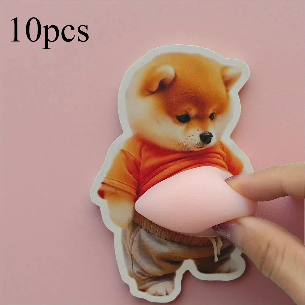10-Pack 3D Cute Puppy Phone Stickers – Glitter Decoration
