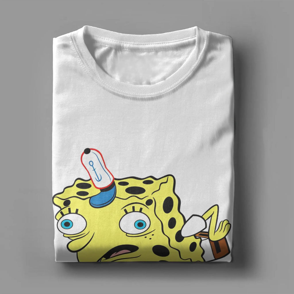 SpongeBob Meme Vintage Men's Cotton T-Shirt | S–6XL