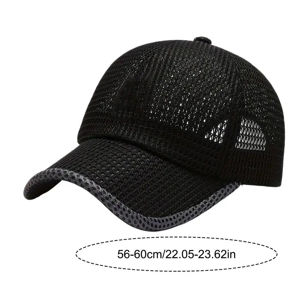 Mesh Baseball Cap – Breathable Unisex Dad Hat for Outdoors