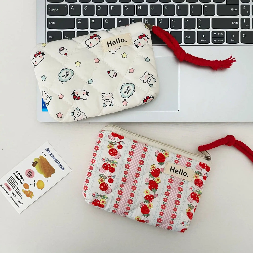 Cute Travel Cosmetic Lipstick Earphone Card Small Portable Storage