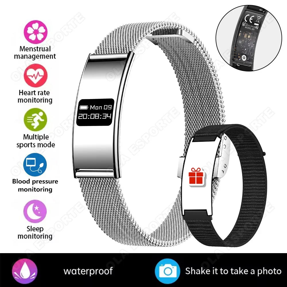 Ultra-Thin Smart Fitness Bracelet – Heart Rate & Sleep Tracker