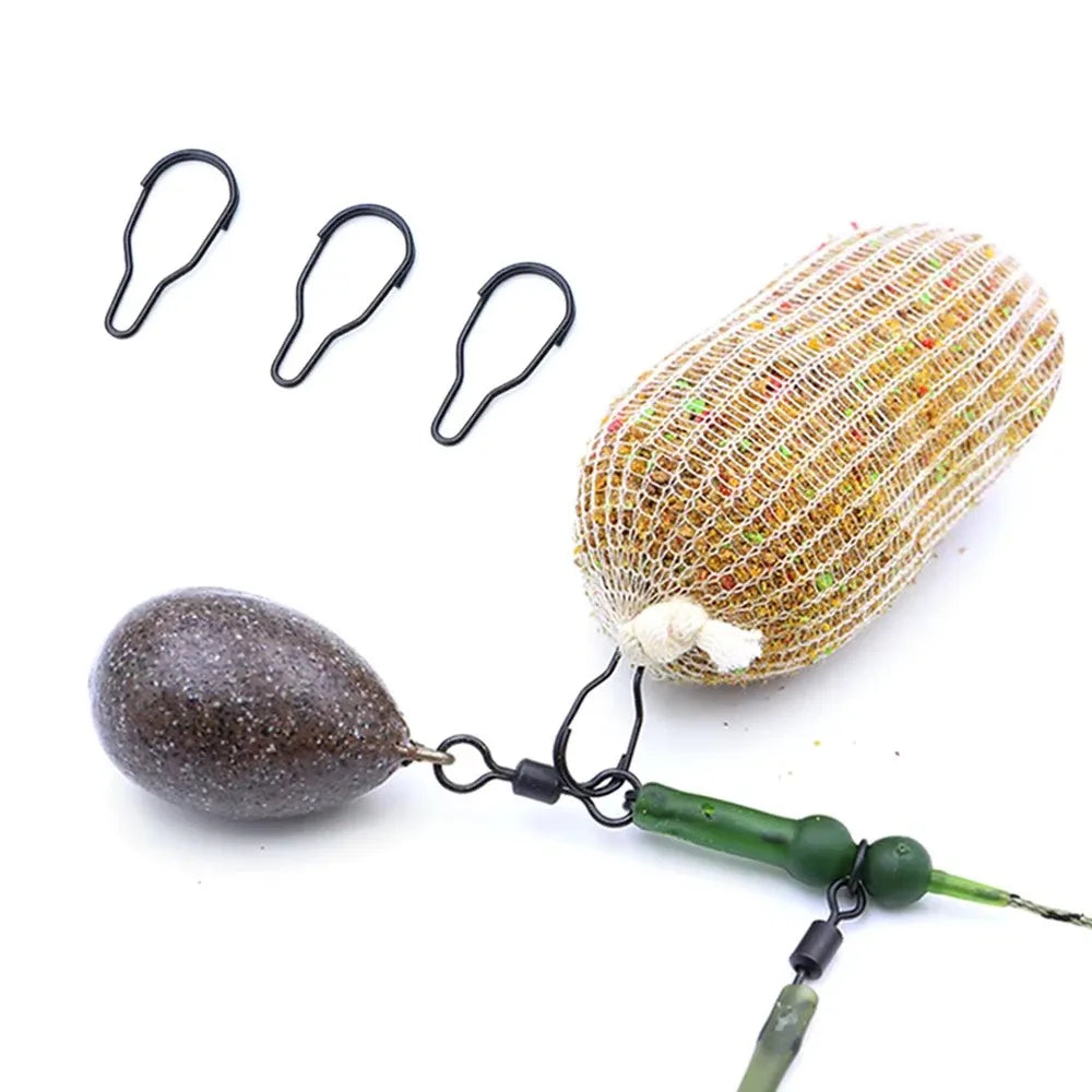 30pcs Metal PVA Bag Clips – Gourd-Shaped Carp Fishing Connectors