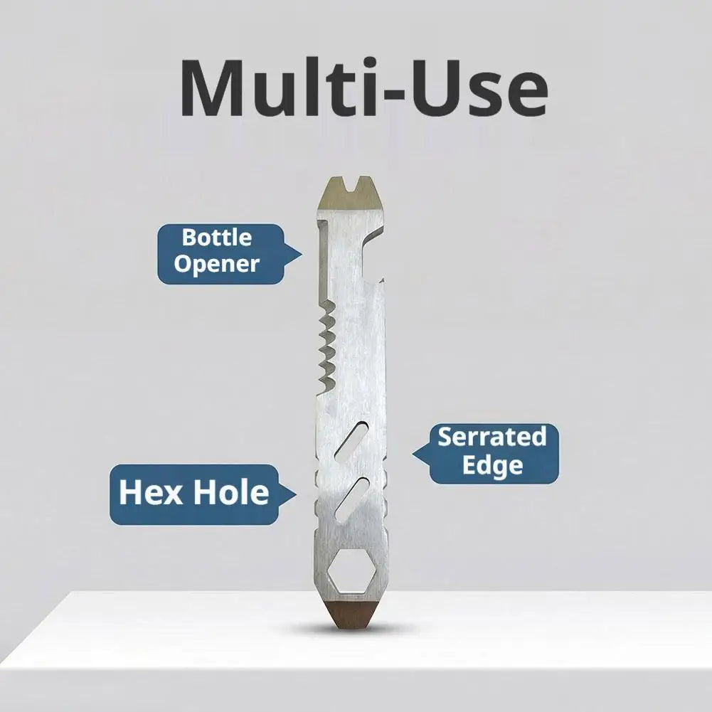 Mini Multifunctional Steel Survival Tool – Pry Bar, Wrench & Opener