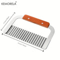 KEMORELA Stainless Steel Wavy Potato Slicer & Flower Cutter