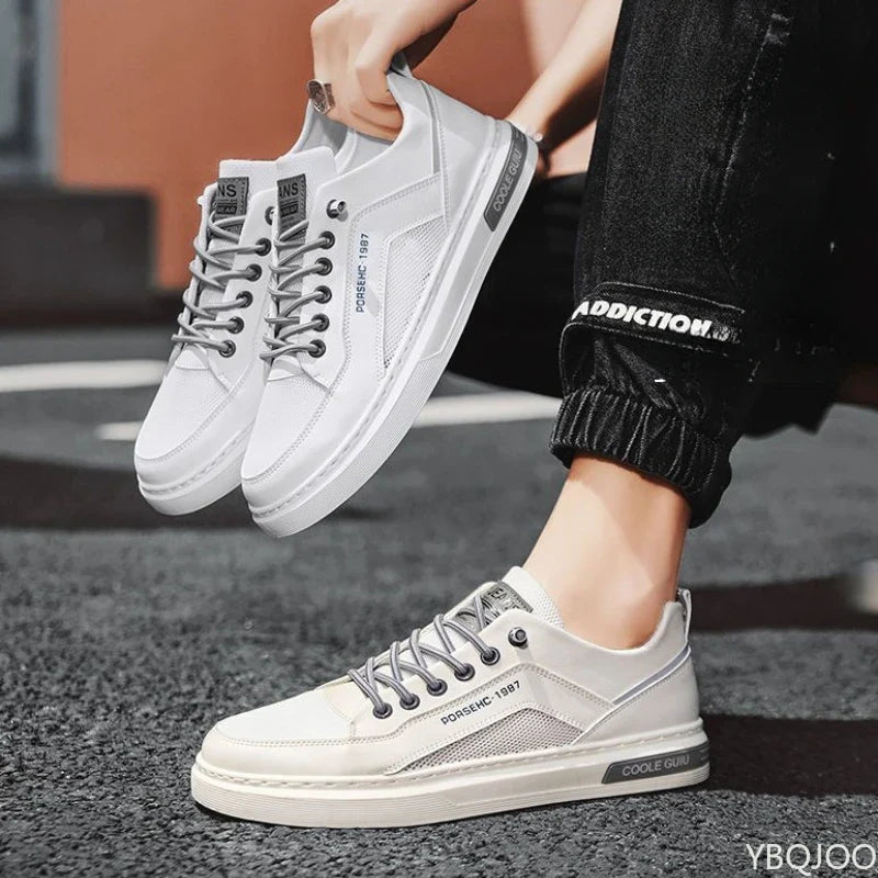 YBQJOO Men's Mesh Sneakers – Lightweight Breathable Casual Shoes
