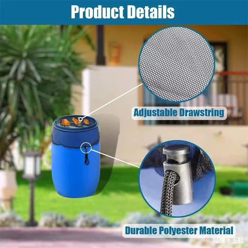 Mesh Cover Netting for Rain Barrels – Anti-Mosquito Tank Cover