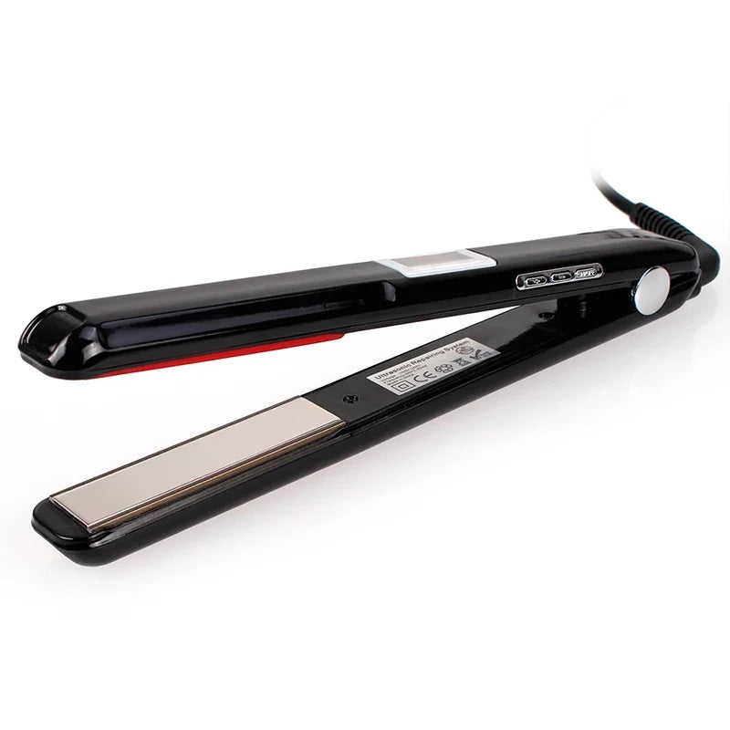 Infrared Ultrasonic Hair Straightener LCD Display | 120–230°C