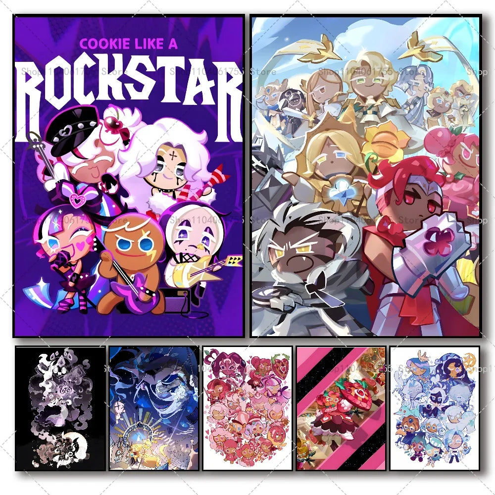 Cookie Run Kingdom Game Poster – Waterproof Wall Art Sticker