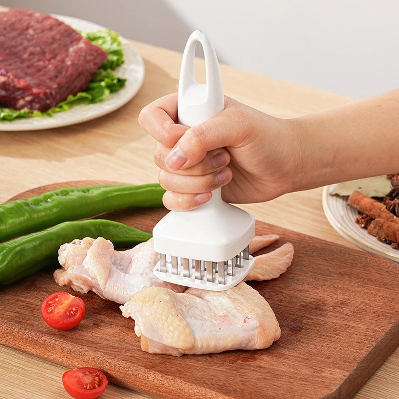 24-Needle Stainless Steel Meat Tenderizer – Steak & Poultry Tool