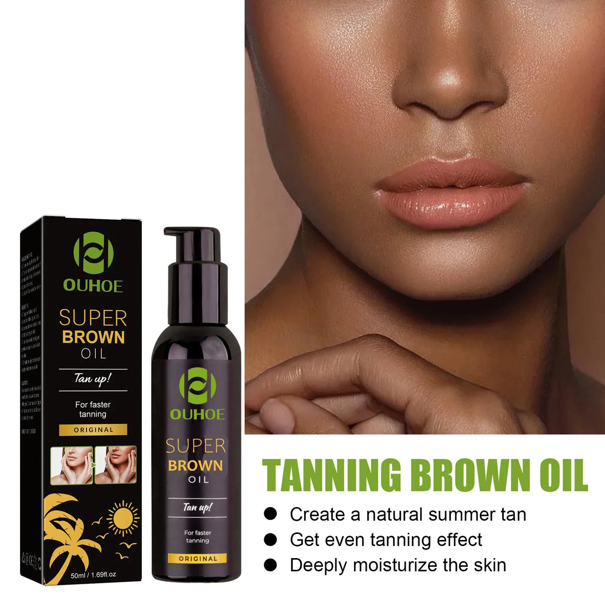 Tanning Oil for Face & Body | Bronze Glow & Moisturizing Self-Tan
