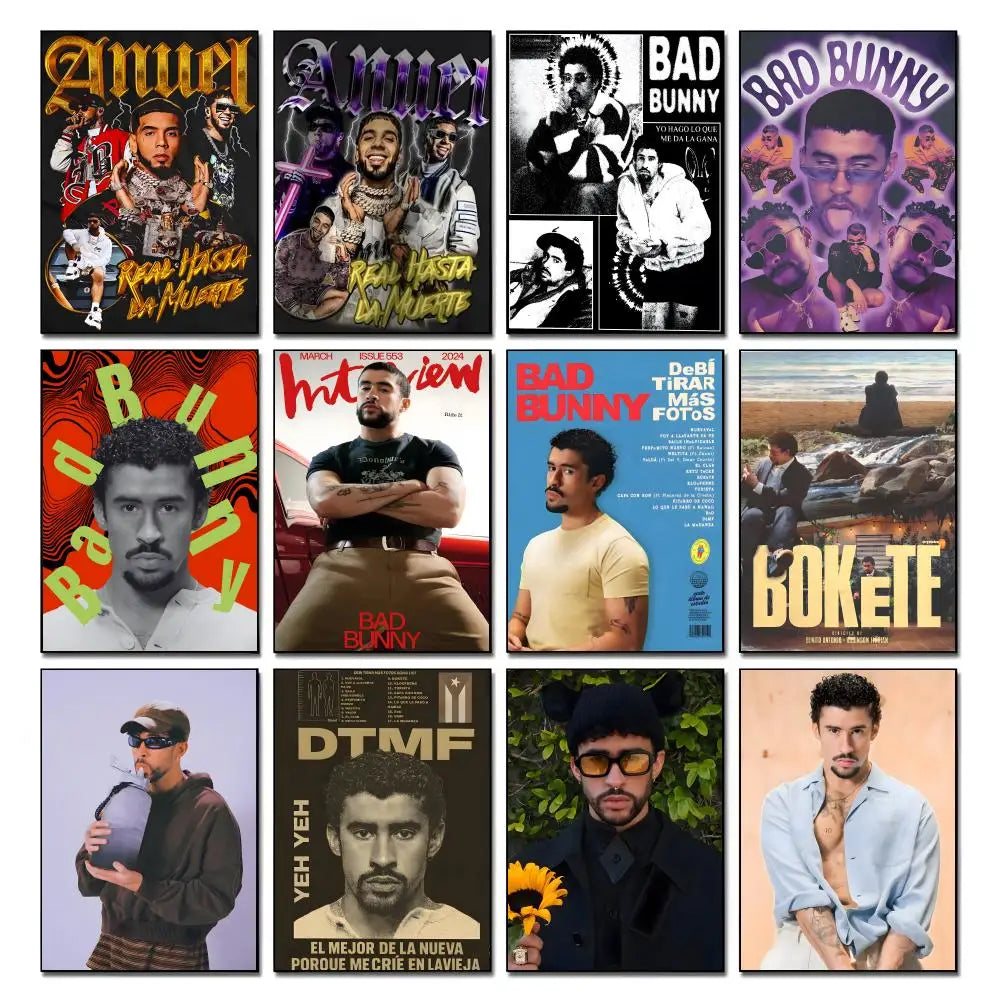 Hip Hop Rapper HD Wall Poster – Waterproof Self-Adhesive Art