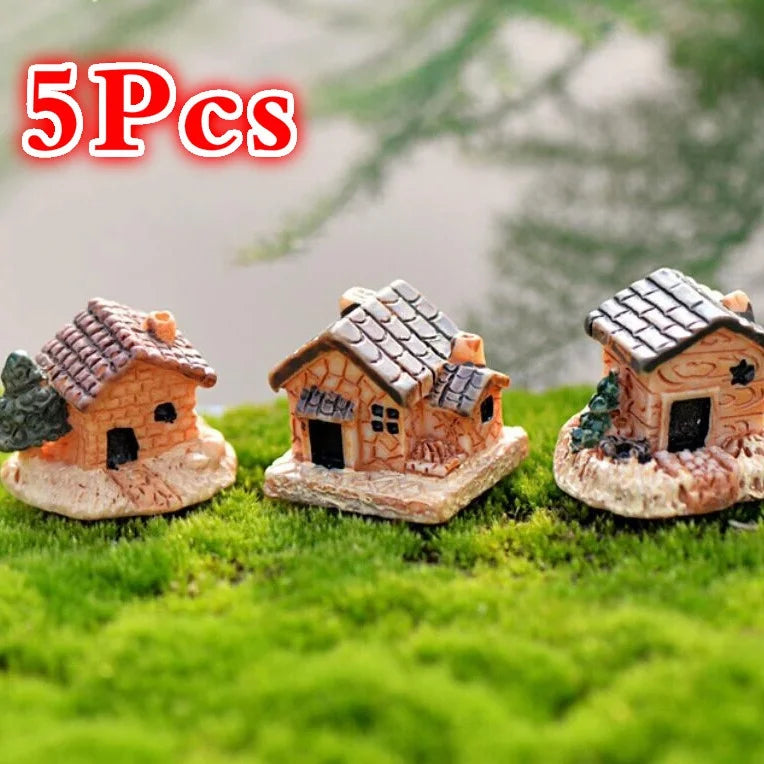 5-Pack Mini Resin Stone Dollhouse Figurines – Garden & Home DIY