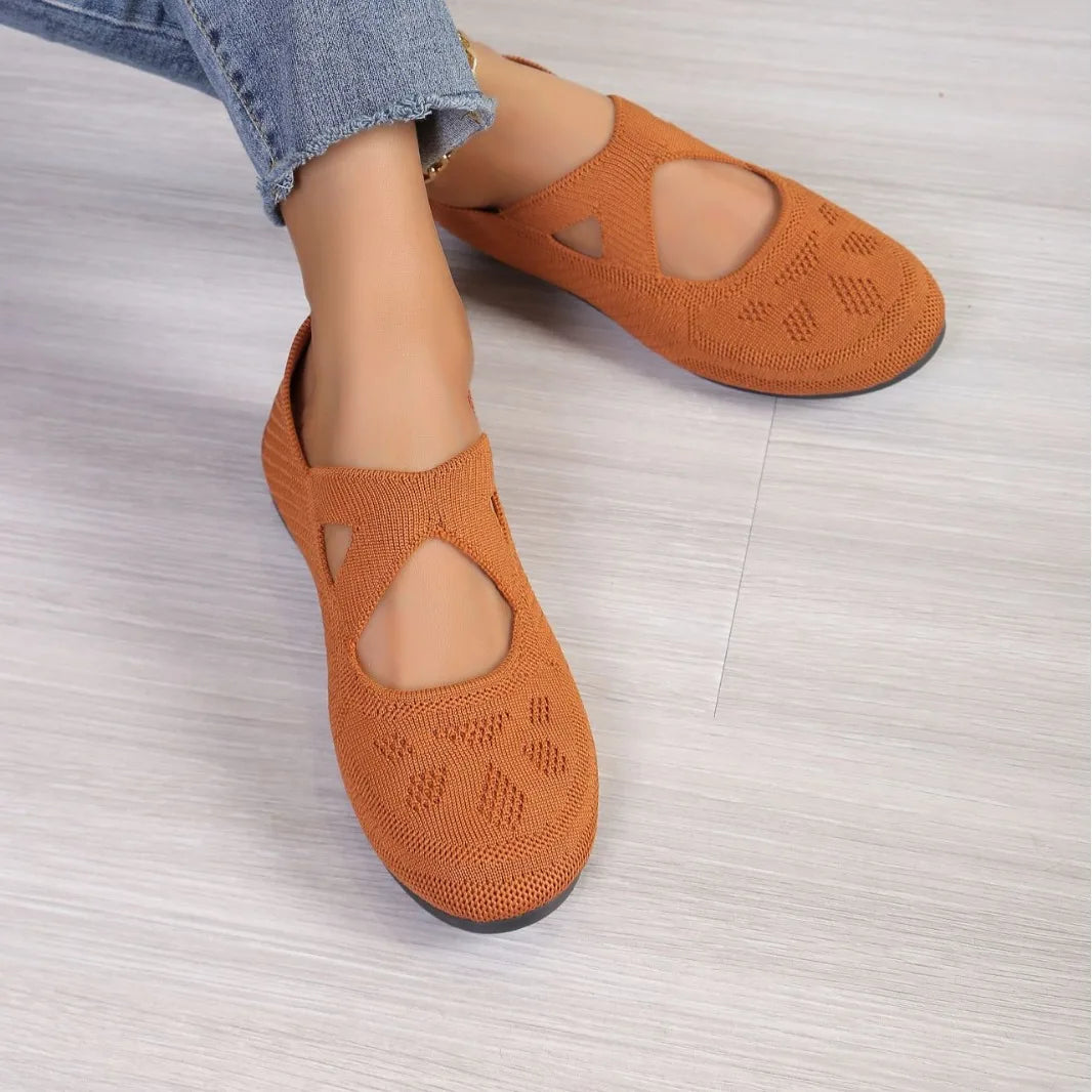 YBQJOO Women's Breathable Slip-On Flats – Lightweight Casual Shoes