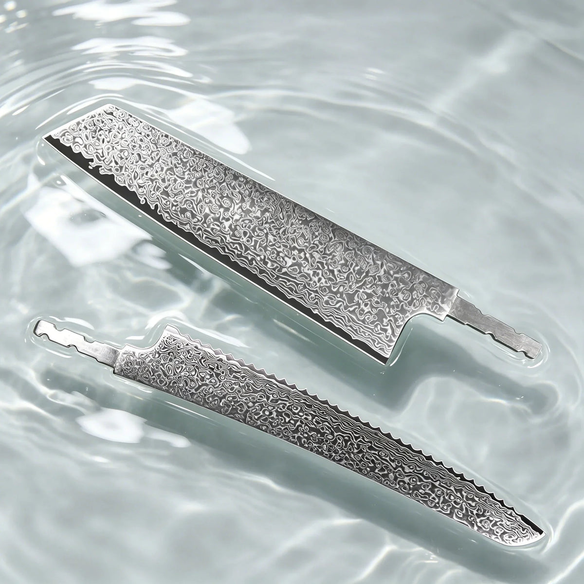 Hand Forged Damascus Steel Chef Knife Blade – 21.8cm