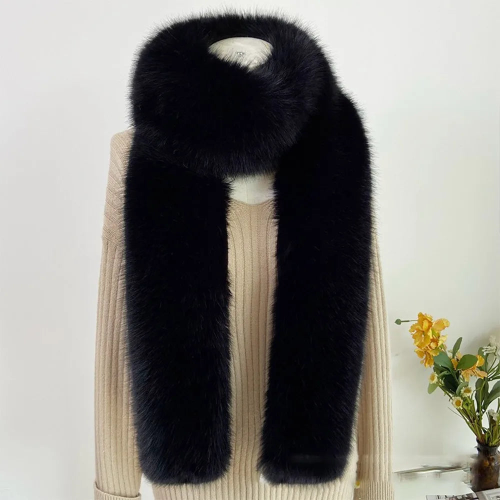 180cm Fluffy Faux Fur Long Scarf – 6 Colors Neck Warmer