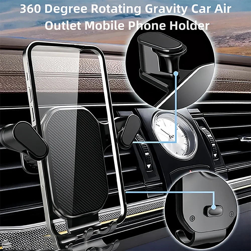 Gravity Car Phone Holder Air Vent 360° Mount | Universal Fit