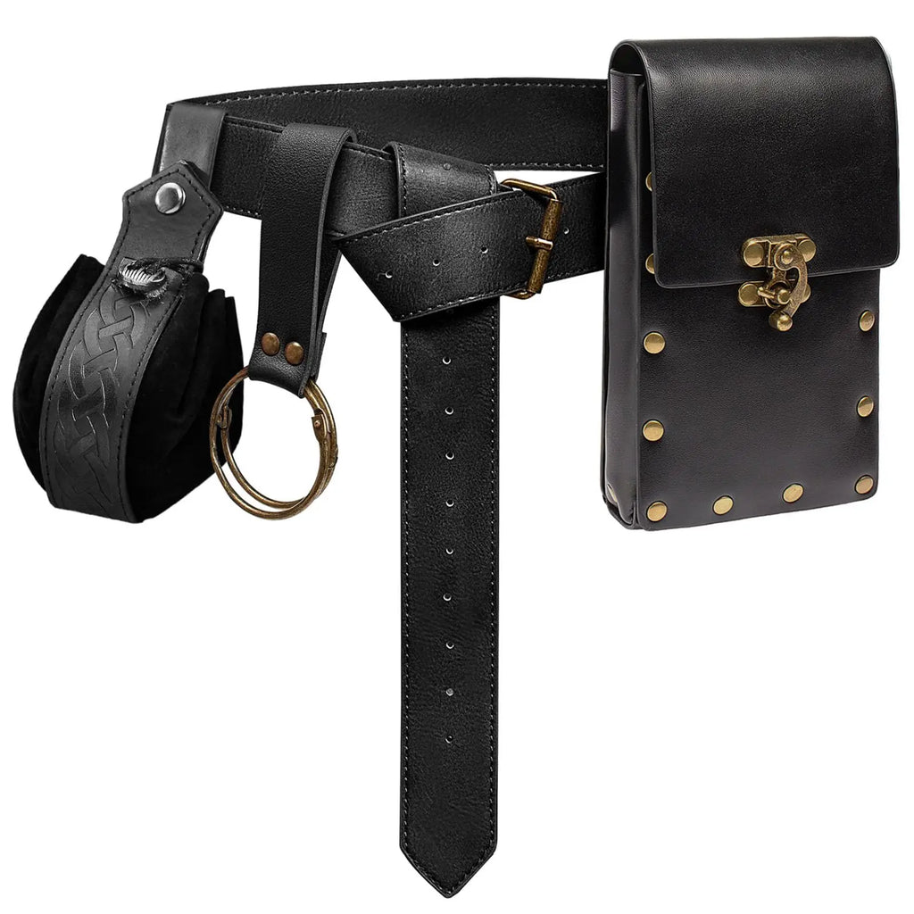 Medievalcosplayleather Belt Copper Coin Waist Bag Renaissance Dress
