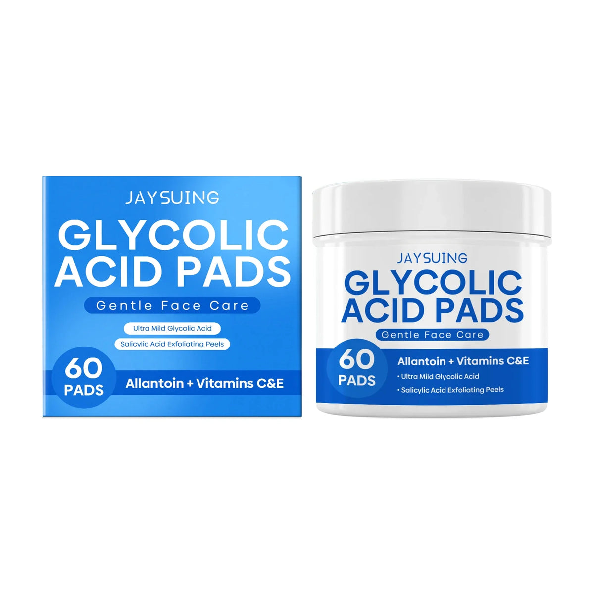 Glycolic Acid Exfoliating Face Pads – Brighten & Smooth 60ct