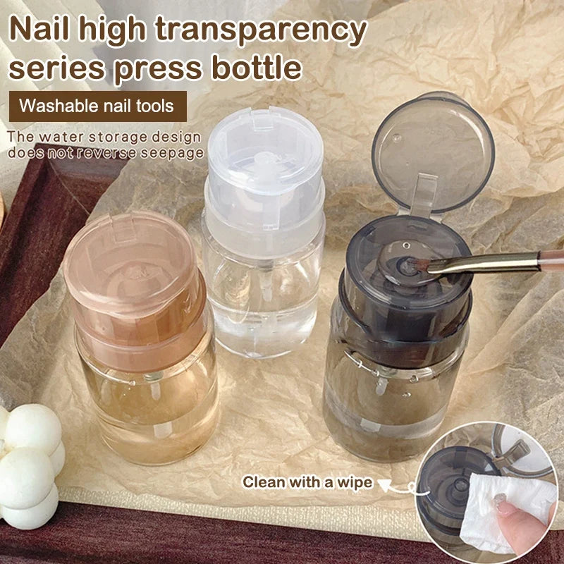 Refillable Press Pump Dispenser Bottle for Nail & Makeup