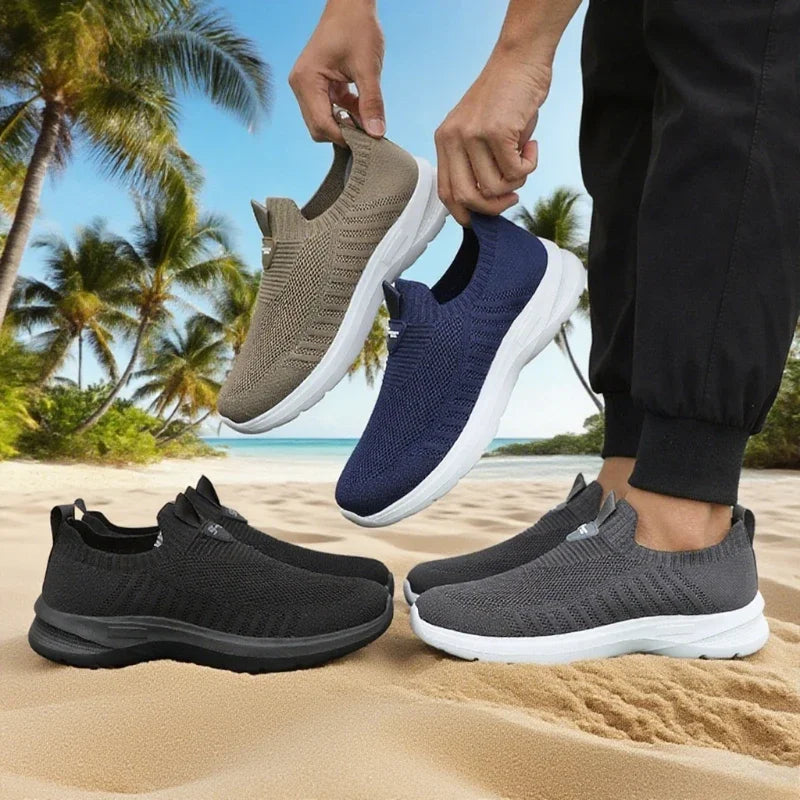 ZULIWAGN Men's Lightweight Slip-On Breathable Walking Sneakers