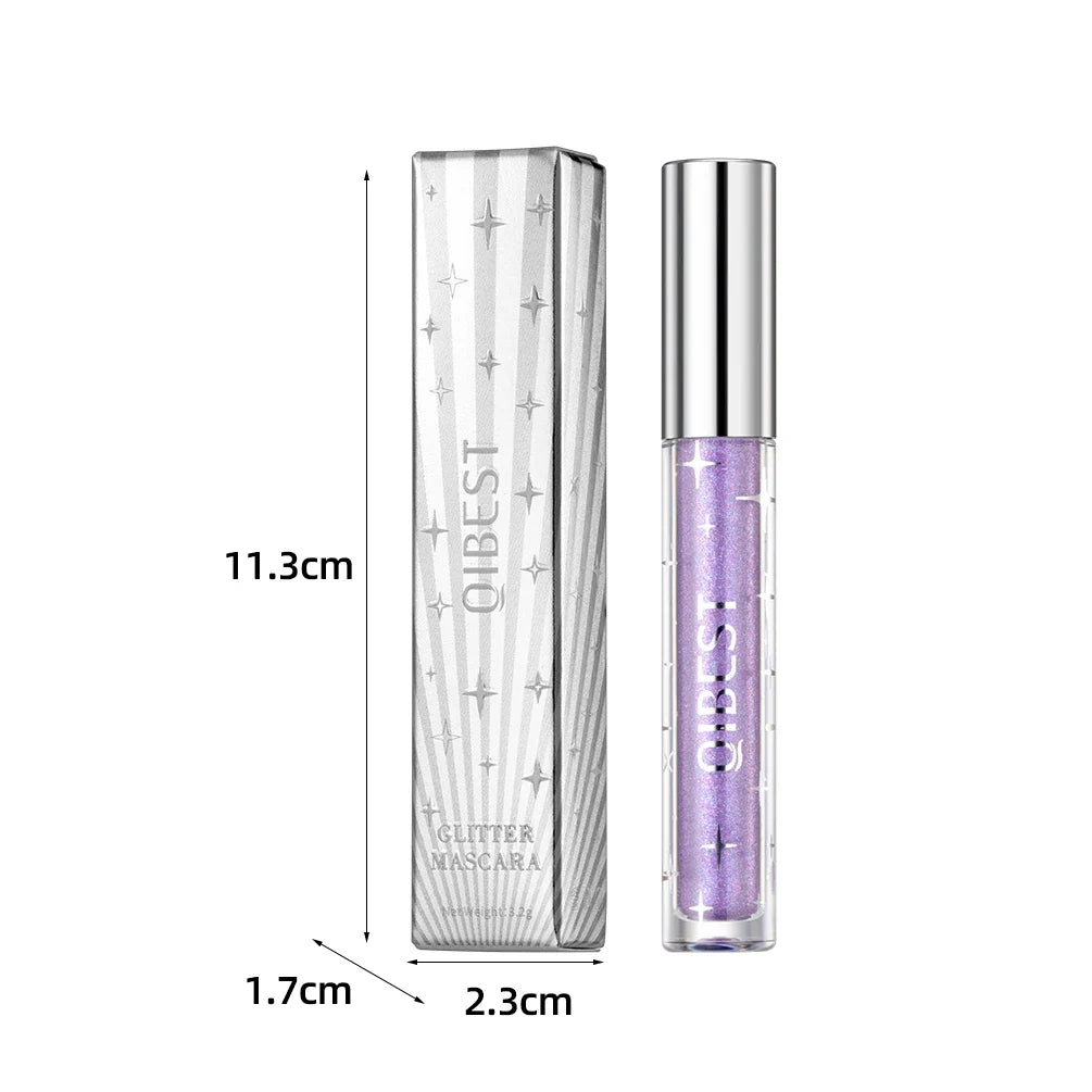 QiBest Diamond Glitter Mascara – 3D Volume & Shimmer
