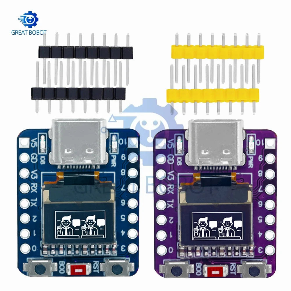 Mini ESP32-C3 Dev Board – Wi-Fi, Bluetooth & OLED Display