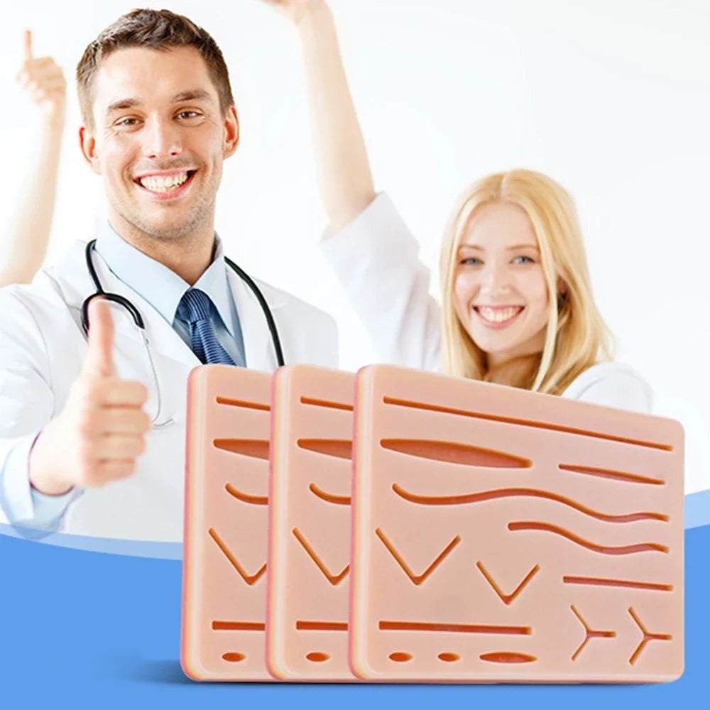 Silicone Skin Pad Suture Training Surgical Wound Surgeon Medical