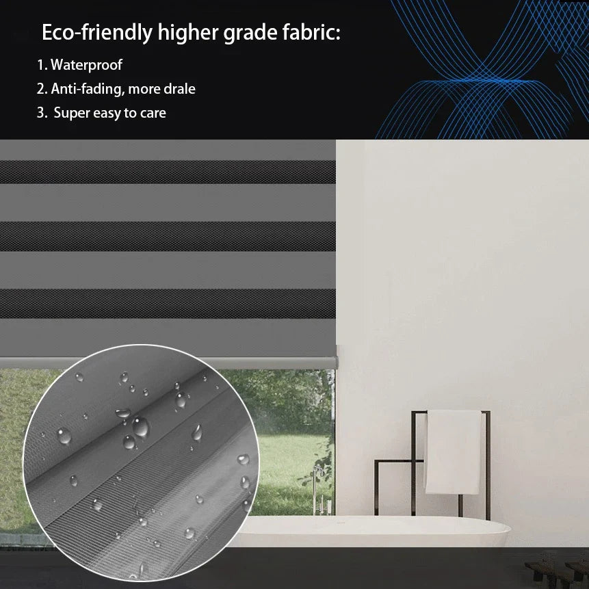 Motorized Zebra Blinds – Day & Night Custom Roller Shades