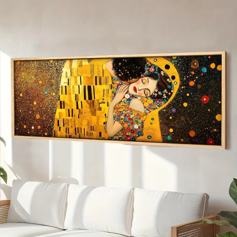 Gustav Klimt 'The Kiss' Canvas Print | Golden Abstract Wall Art