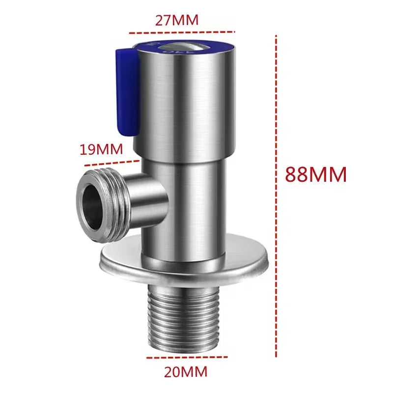G1/2 Stainless Steel Angle Valve – Hot & Cold Water Inlet