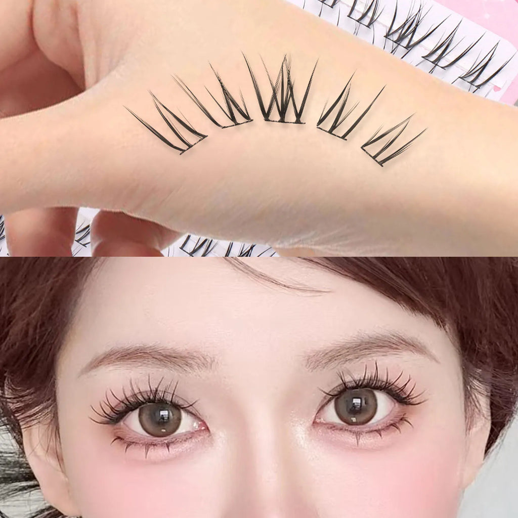 Korean Style Cluster False Lashes 7-12mm C Curl | Fluffy Lash Kit