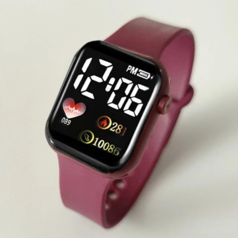 MOONBIFFY LED Digital Sports Watch – Waterproof Square Dial