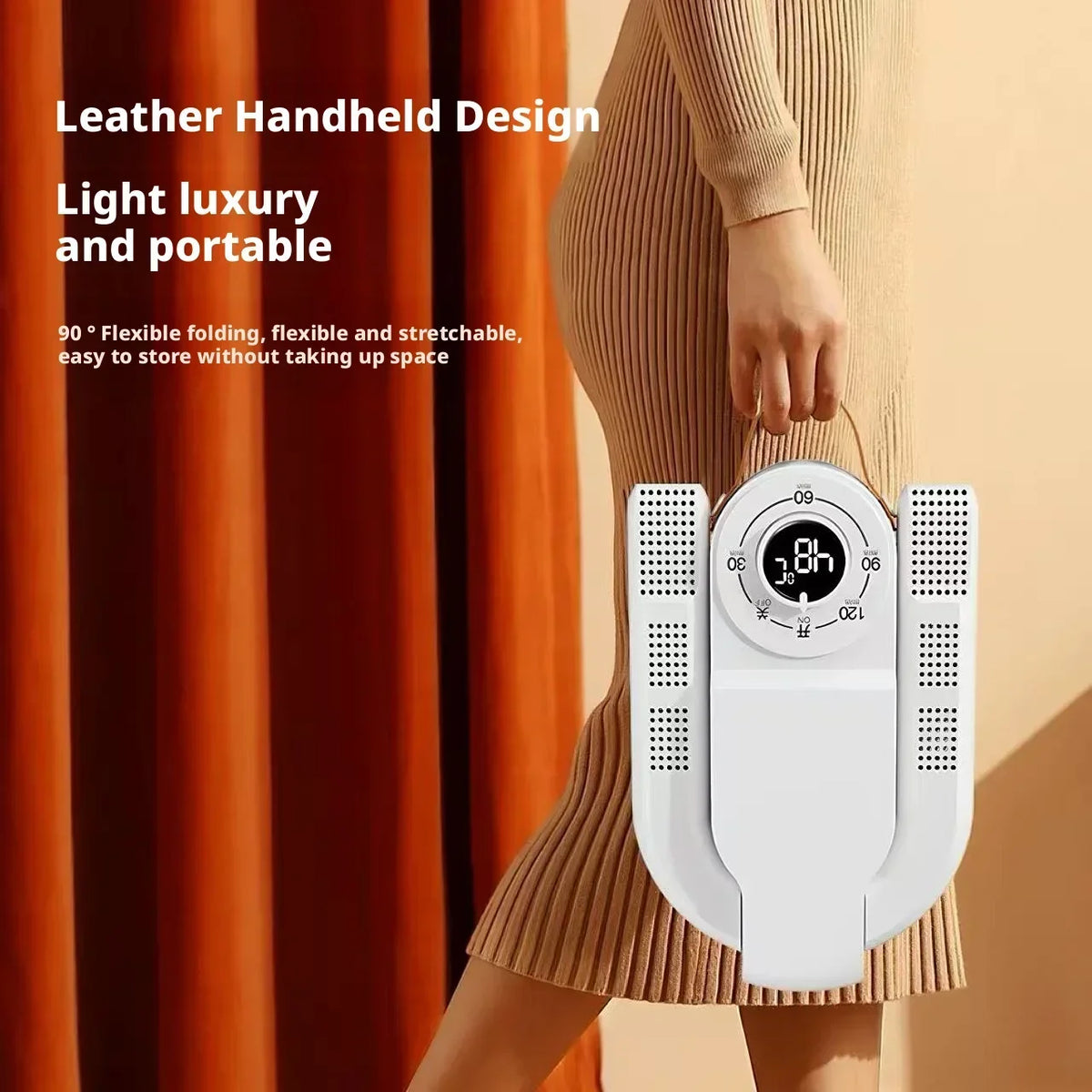 Portable Foldable Shoe Dryer with Timer & Hot Air Circulation