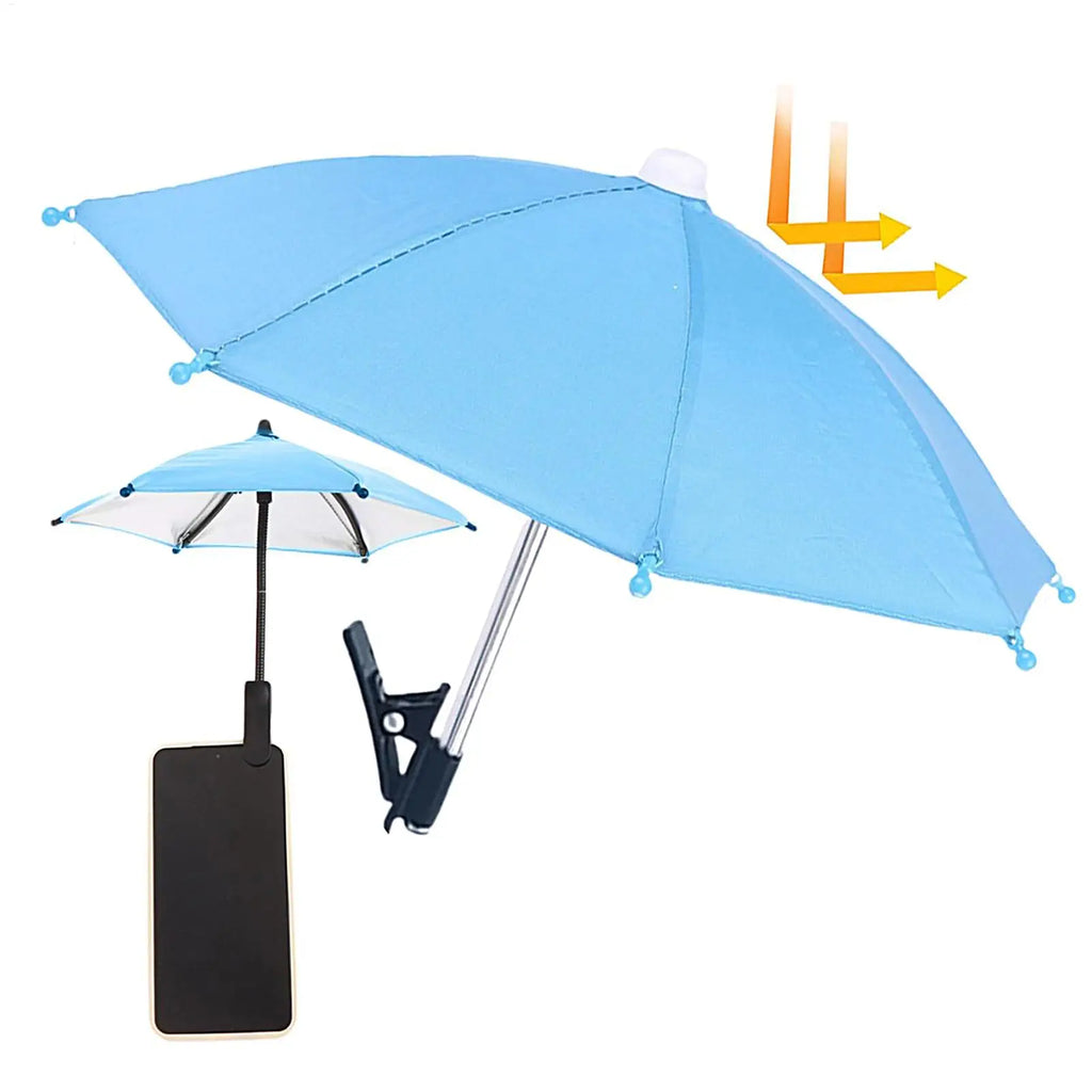 Phone Umbrella Sunshade Clip – UV & Glare Shield for Outdoors