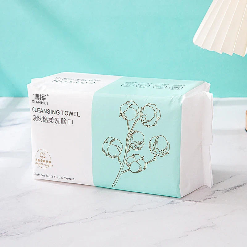 100 Pumps Thickened Disposable Face Towel 100Cotton Soft Fabric