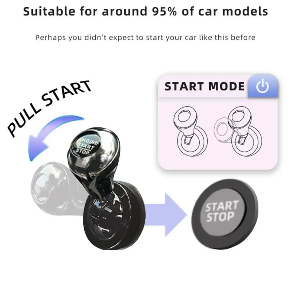 Retro Joystick Car Start Button Cover | Aluminum Alloy Decor