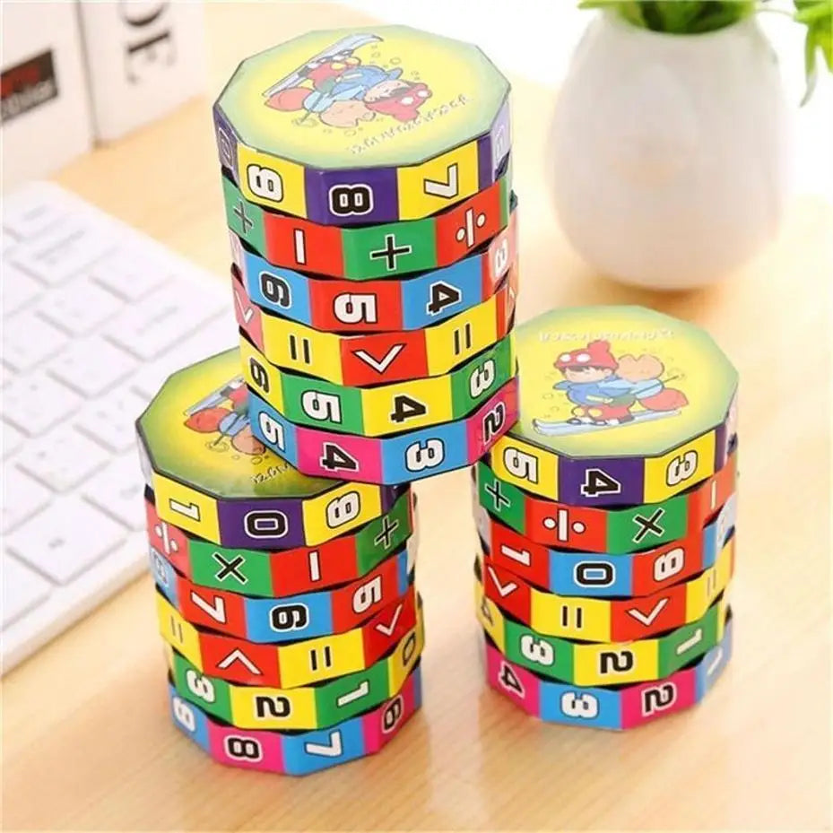 Kids Math Cylinder Puzzle Toy – Arithmetic Learning Game