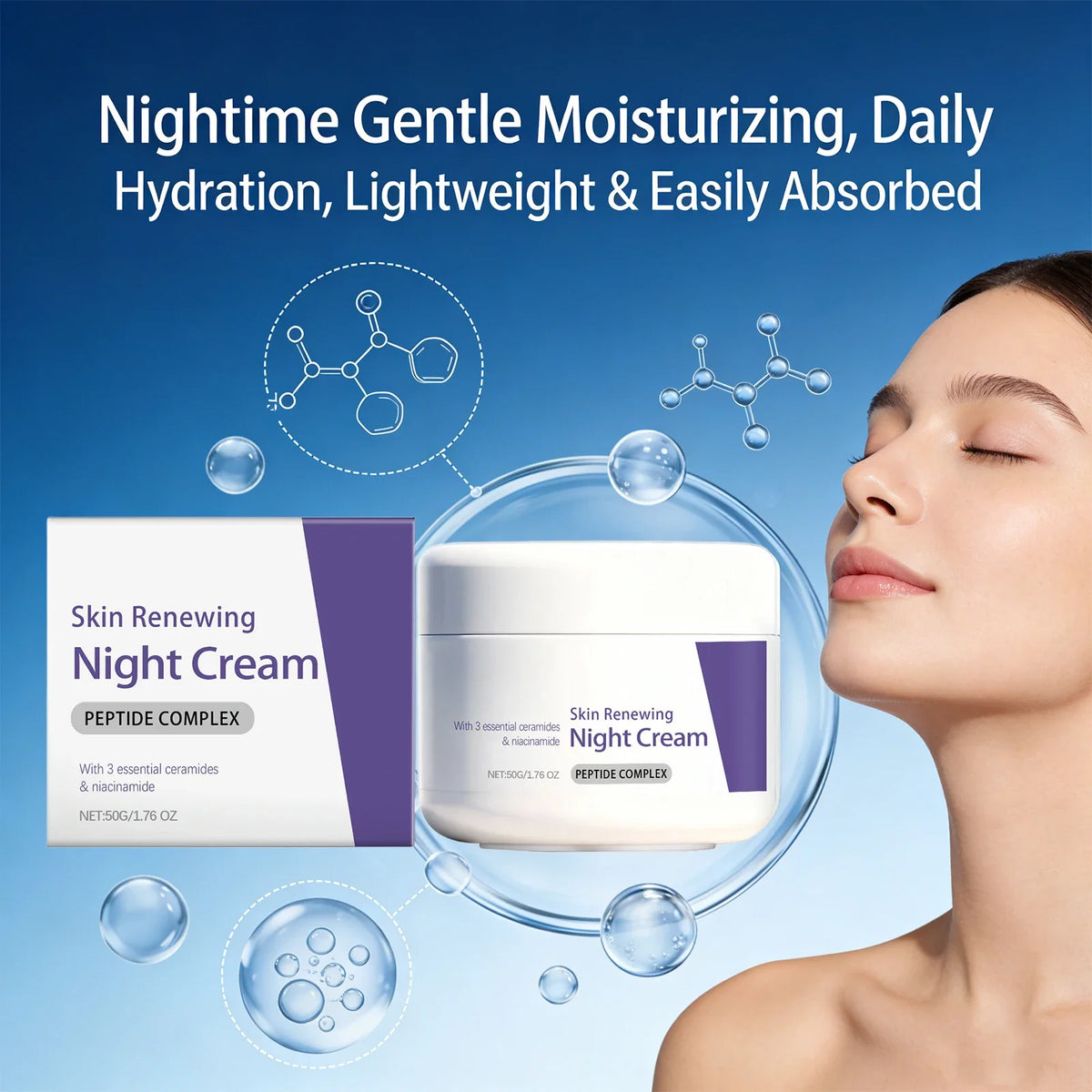 Ceramide Night Cream with Niacinamide – Brightening & Hydrating