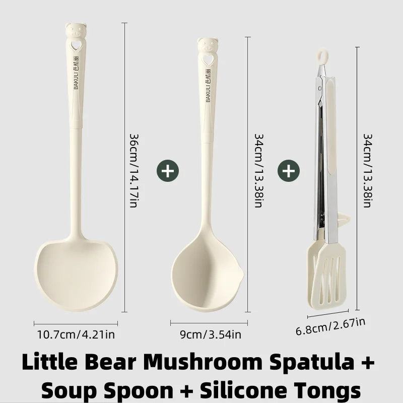 Heat-Resistant Silicone Kitchen Tools Set – Spatula & Spoon