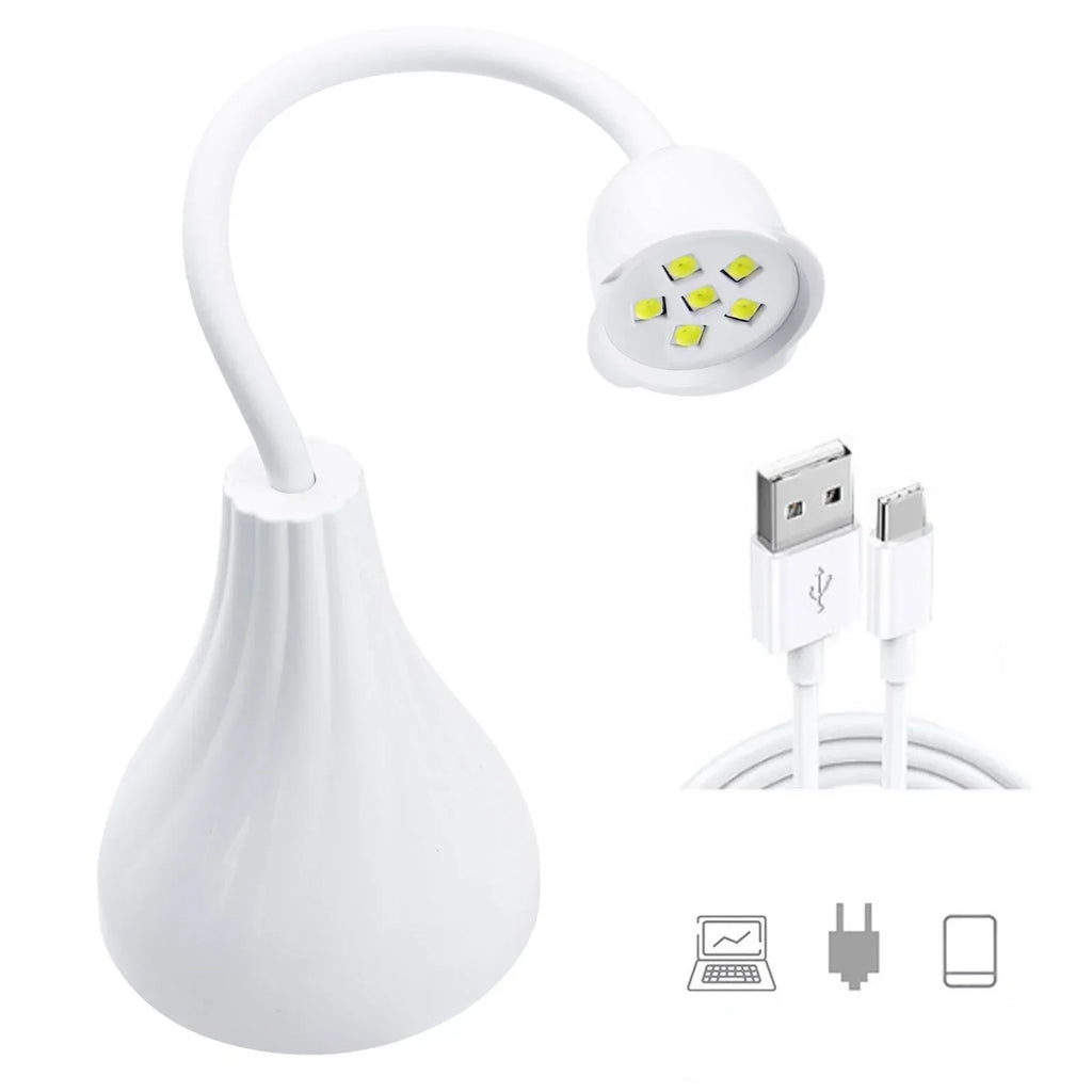 Portable Rechargeable LED UV Nail Lamp – Rose Gel Dryer