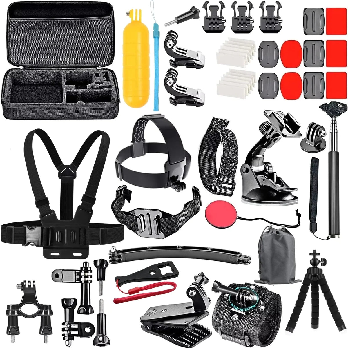 50-in-1 Action Camera Accessory Kit for GoPro, DJI & Insta360