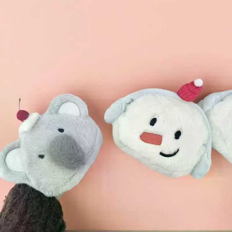 Cute Plush Snowman Coin Purse – Zippered Mini Wallet for Kids