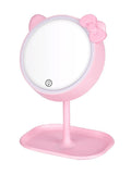 Pink Cat LED Vanity Mirror | Touch Screen Desk Makeup Mirror