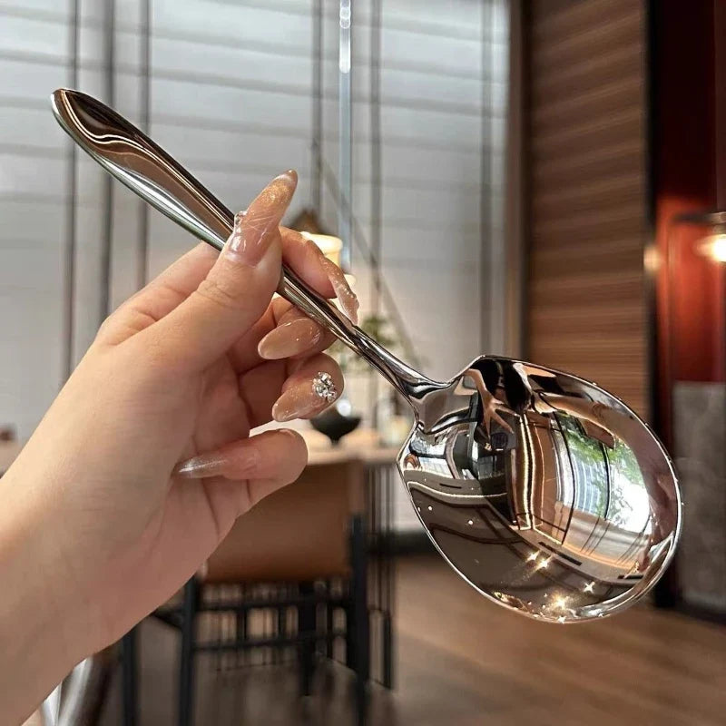 Stainless Steel Large Serving Spoon | Mirror Polished